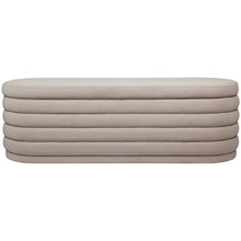 Liam Velvet Storage Ottoman Bench